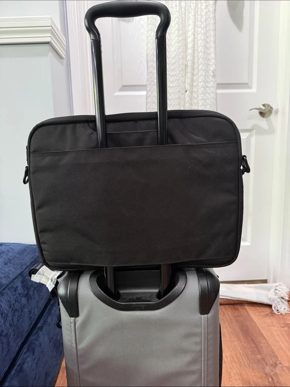 Tumi Black Laptop Messenger Bag with Shoulder Strap